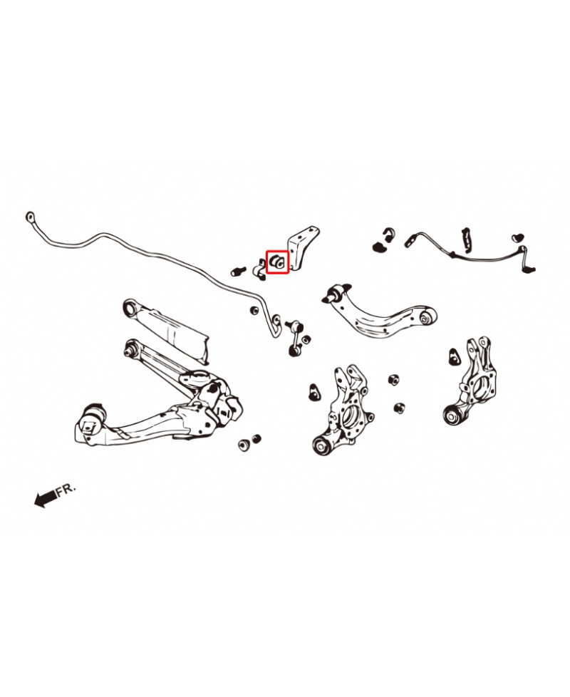 SILENT BLOCS DE BARRE STABILISTARICE ARRIERE HONDA CIVIC - HARDRACE 