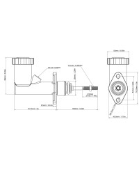 MAITRE CYLINDRE FREIN 5/8" (AVEC RESERVOIR) NISSAN, TOYOTA, SUBARU - GKTECH 