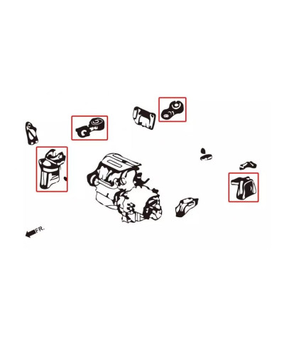 SUPPORT MOTEUR HONDA CIVIC 2006+ - HARDRACE