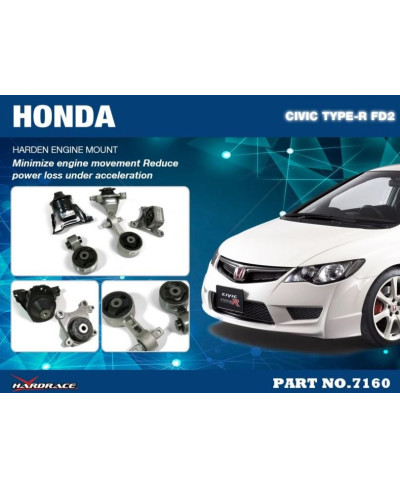 SUPPORT MOTEUR RENFORCE HONDA CIVIC TYPE R FD2 2006 - HARDRACE 