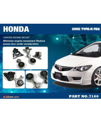SUPPORT MOTEUR RENFORCE HONDA CIVIC TYPE R FD2 2006 - HARDRACE 