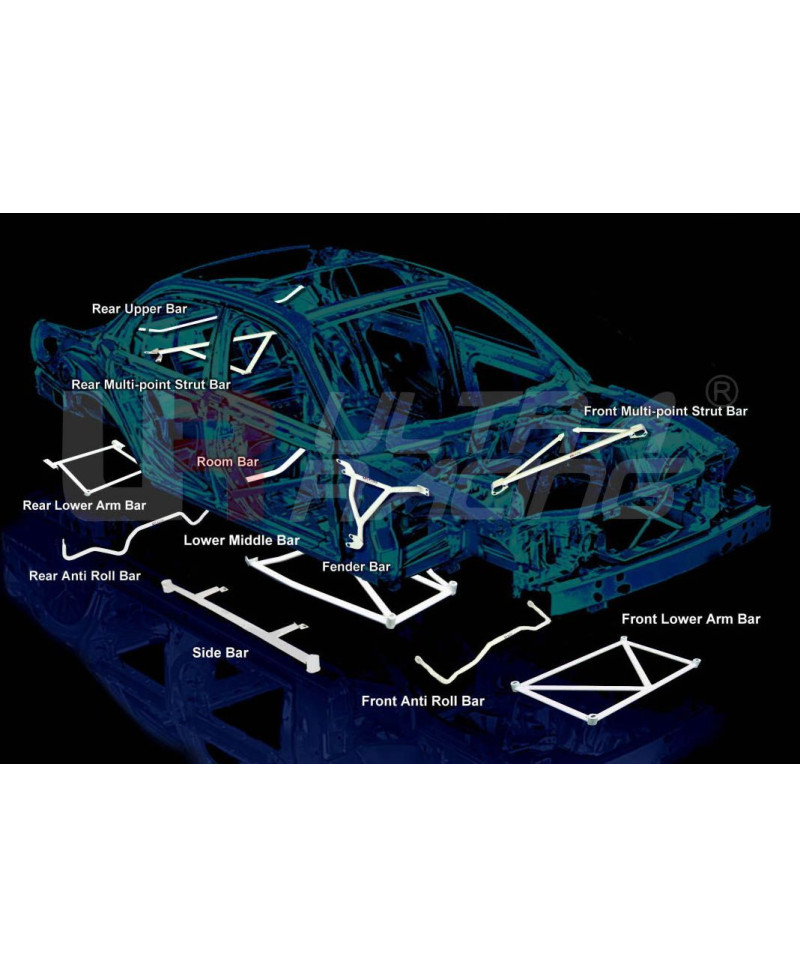 BMW 3-Series E90 05+ 320 UltraRacing barre anti-rappro supérieur avant