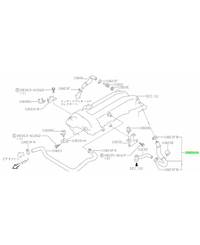 DURITE HUILE RETOUR TURBO S14 / S15 SR20DET NISSAN