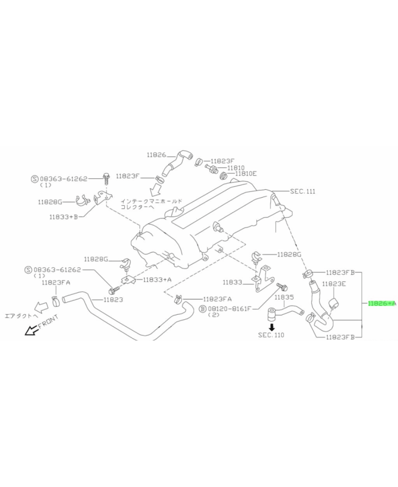 DURITE HUILE RETOUR TURBO S14 / S15 SR20DET NISSAN