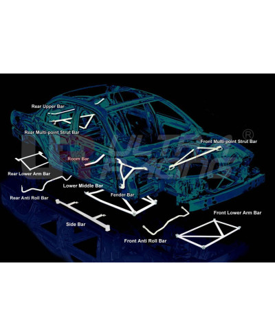 BARRE RENFORT BERCEAU AVANT NISSAN 350Z 02-08 - ULTRA RACING 