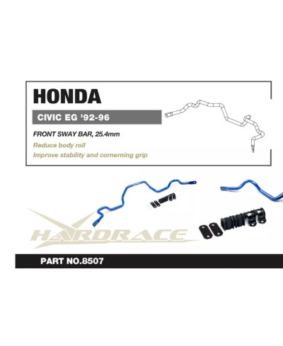 BARRE STABILISATRICE AVANT HONDA CIVIC, DEL SOL - HARDRACE 