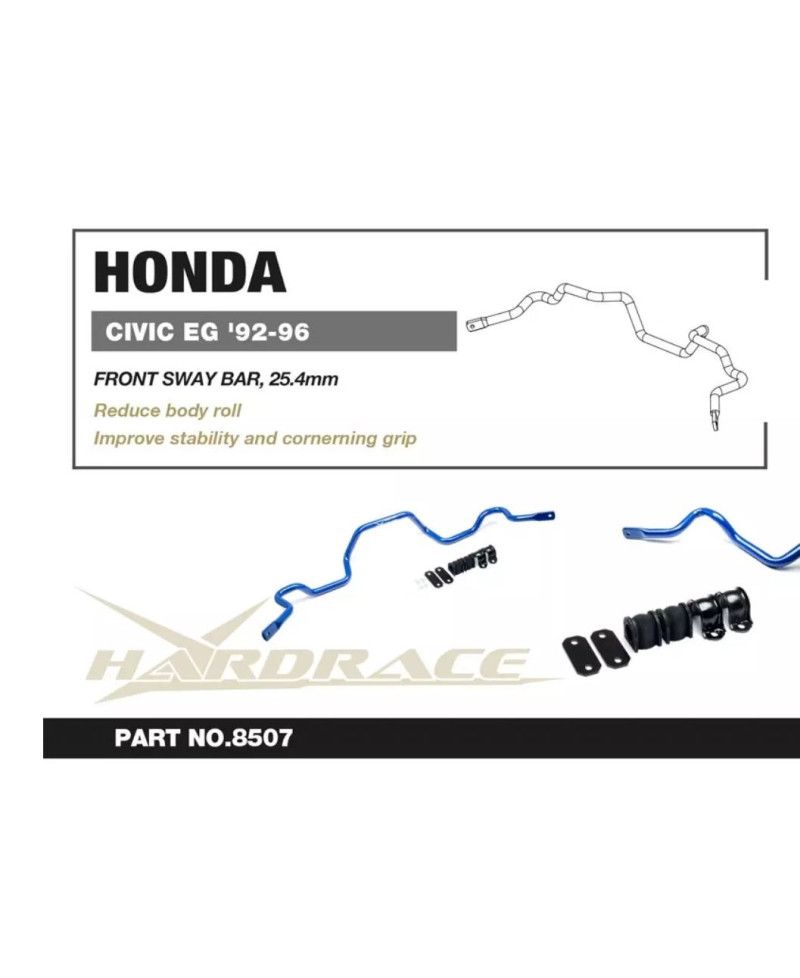 BARRE STABILISATRICE AVANT HONDA CIVIC, DEL SOL - HARDRACE 