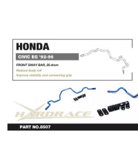 BARRE STABILISATRICE AVANT HONDA CIVIC, DEL SOL - HARDRACE 