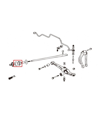 SILENTS BLOC TIRANTS DE CHASSE AVANT HONDA CIVIC/ INTEGRA - HARDRACE 