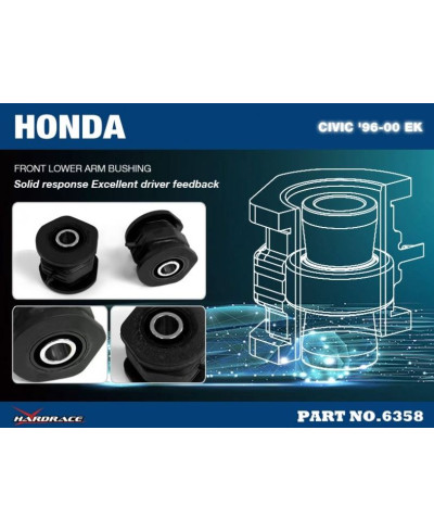 SILENT BLOCS TRIANGLE INFERIEUR AVANT HONDA CIVIC 96-00 / CR-V 97-01 - HARDRACE 