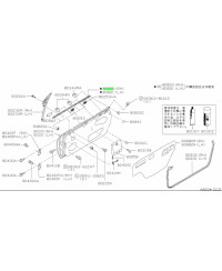 BAGUETTE DE PORTE NISSAN S13 PS13 NISSAN