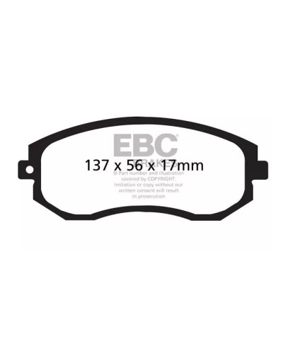 SET PLAQUETTES AVANT GREENSTUFF 2000 SUBARU BRZ/ TOYOTA GT86 - EBC BRAKES