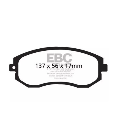 SET PLAQUETTES AVANT REDSTUFF SUBARU BRZ/ TOYOTA GT86 - EBC BRAKES