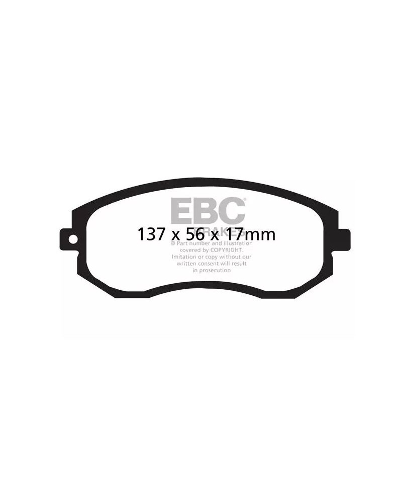 SET PLAQUETTES AVANT REDSTUFF SUBARU BRZ/ TOYOTA GT86 - EBC BRAKES