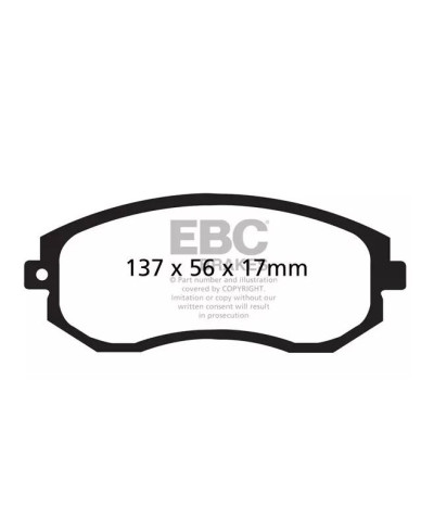 SET PLAQUETTES AVANT ORANGESTUFF SUBARU BRZ/ TOYOTA GT86 - EBC BRAKES 