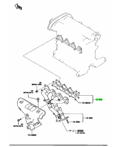 JOINT COLLECTEUR ECHAPPEMENT MAZDA MX5 90-05 