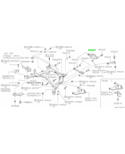 TIRANT DE CARROSSAGE ARRIERE R32 / S13 / Z32