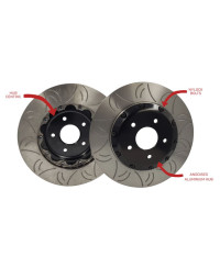 SET DISQUES AVANT RAINURÉS 2 PARTIES 324MM NISSAN R33/R34 GTR - GKTECH 