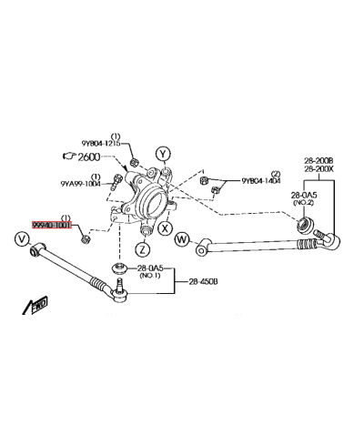 ECROU POUR BOULON RX8 MAZDA