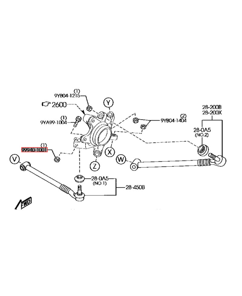 ECROU POUR BOULON RX8 MAZDA