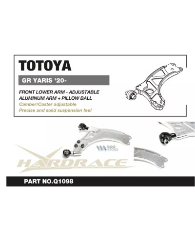 TRIANGLES INFERIEURS AVANT TOYOTA GR YARIS 2020+ - HARDRACE 