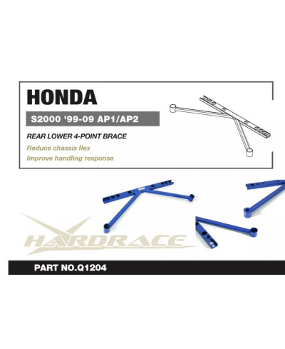RENFORT CHASSIS 4 POINTS HONDA S2000 1999-2009 - HARDRACE 