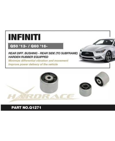 SILENT BLOC DIIFERENTIEL ARRIERE NISSAN SKYLINE/ INFINITI Q50, Q60 - HARDRACE