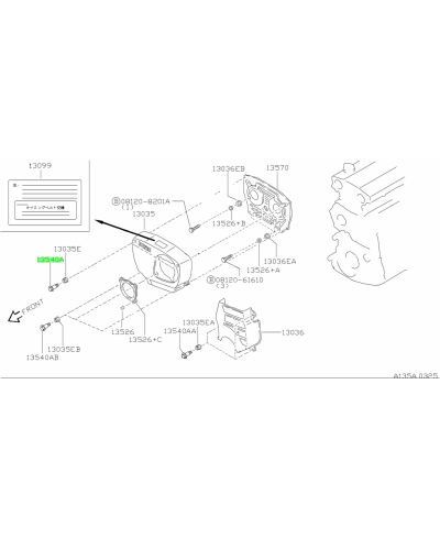 VIS CARTER DE DISTRIBUTION RB25 / BR26 NISSAN