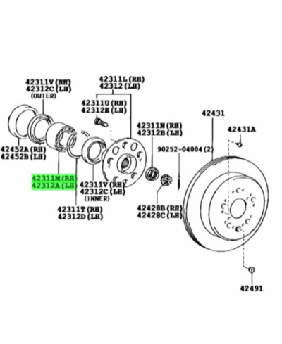 ROULEMENT ROUE ARRIERE SUPRA JZA80