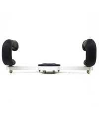 VOLANT 2SPOKES EN CUIR NOIR PERFORÉ, BRANCHES ALU, COUTURES NOIRES - NARDI