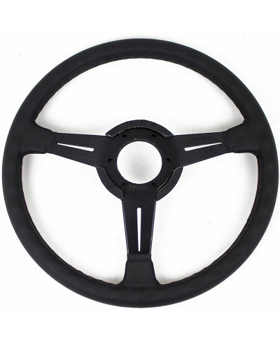 VOLANT ND36 CLASSIC EN CUIR NOIR, BRANCHES NOIRES, COUTURES NOIR,TULIPÉ 25MM- NARDI