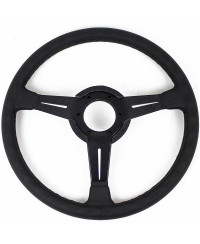 VOLANT ND36 CLASSIC EN CUIR NOIR, BRANCHES NOIRES, COUTURES NOIR,TULIPÉ 25MM- NARDI