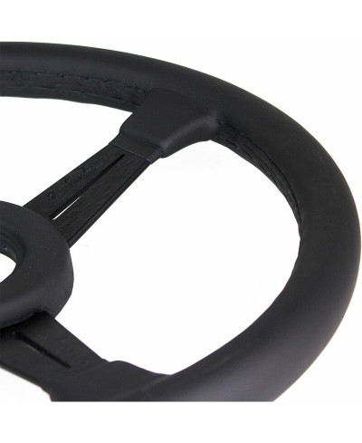 VOLANT ND36 CLASSIC EN CUIR NOIR, BRANCHES NOIRES, COUTURES NOIR,TULIPÉ 25MM- NARDI