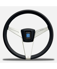 VOLANT NOVANTESIMO CUIR NOIR, BRANCHES BLANCHES, CACHE CUIR NOIR - NARDI