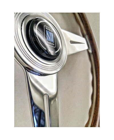 VOLANTND36 CLASSIC EN BOIS, BRANCHES CHROMÉES, TULIPÉ 25MM- NARDI