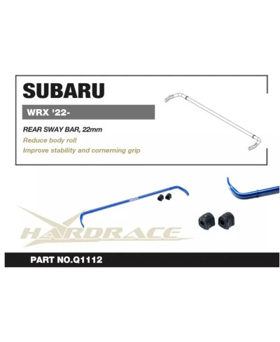 BARRE STABILISATRICE 22MM SUBARU WRX 22 - HARDRACE 