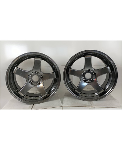 SET 2 JANTES EMOTION GT5 18" X 9.0" ET38 5X114.3 GTS WORK WHEELS