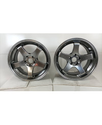 SET 2 JANTES EMOTION GT5 18" X 9.0" ET30 5X114.3 GTS WORK WHEELS