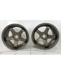 SET 2 JANTES EMOTION GT5 18" X 10.0" ET38 5X114.3 AHG WORK WHEELS