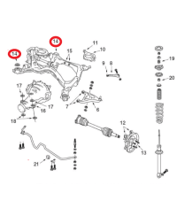 SILENTBLOCRENFORCES DE BERCEAU ARRIERE R32GTR NISMO