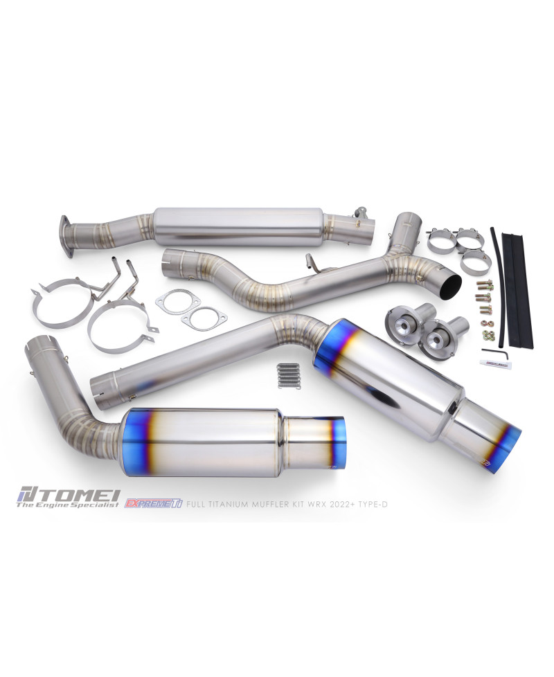 KIT COMPLET SILENCIEUX TITANE EXPREME TI TYPE D (DUAL) SUBARU WRX 2022+ - TOMEI