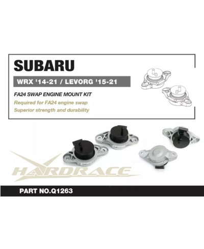 SUPPORTS MOTEUR SWAP FA24 SUBARU WRX/LEVORG - HARDRACE