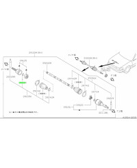 CLIP CARDAN CÔTÉ ROUE AVANT NISSAN SKYLINE BNR34 / BNR33 OEM