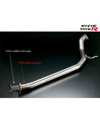 FRONT PIPE COURTE HONDA CIVIC TYPE R FD2 (K20A) - TODA RACING 