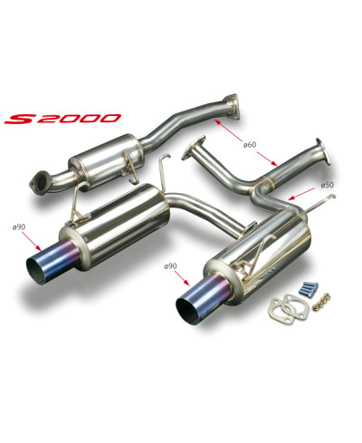 CATBACK HIGH POWER HONDA S2000 AP1/AP2 (F20C/F22C) - TODA RACING 