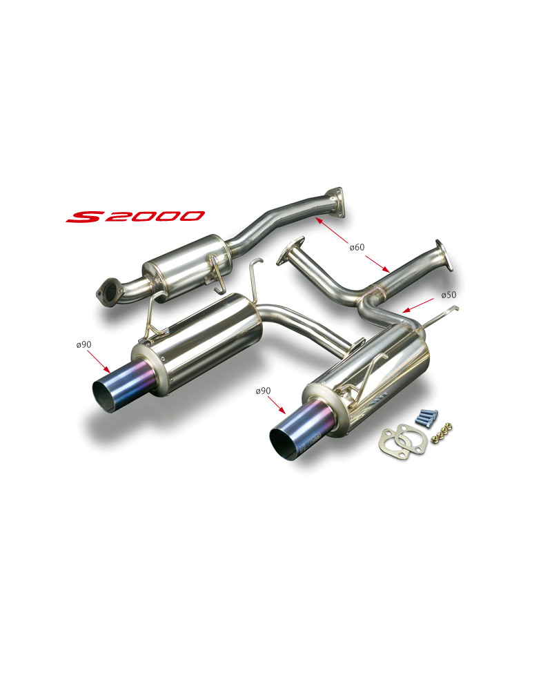 CATBACK HIGH POWER HONDA S2000 AP1/AP2 (F20C/F22C) - TODA RACING 