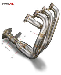 COLLECTEUR ECHAPPEMENT VER. 2 HONDA INTEGRA TYPE R DC2/DB8 SPEC 98 (B18C-R) - TODA RACING 