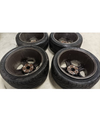 SET DE 4 JANTES - 17X8 - 17X9.5 ET 50 - ORIGINE TOYOTA SUPRAMK4 TURBO