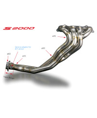 COLLECTEUR ECHAPPEMENT "TORQUIE KUN" HONDA S2000 AP1/AP2 (F20C/F22C) - TODA RACING 