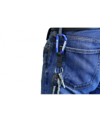 PORTE CLÉ MOUSQUETON BLEU - TOMEI 